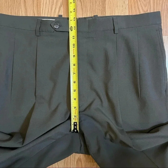 Gordon Thomas Mens Gray Pleated Slacks Belt Loop Business Dress Pants Size 38 - Picture 9 of 9